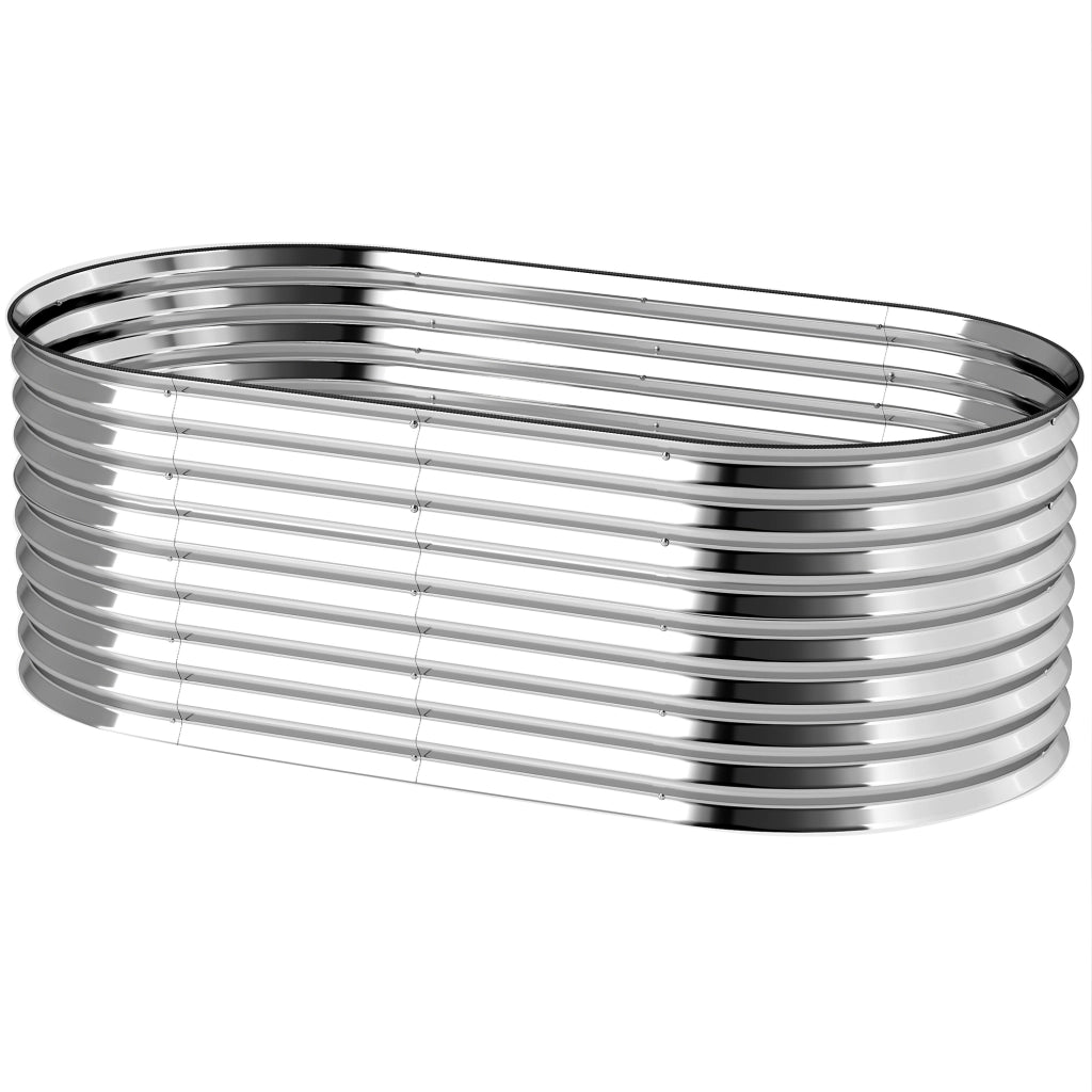 Orto rialzato da giardino ¨C Xylo ¨C acciaio galvanizzato grigio 160x80x56 cm
