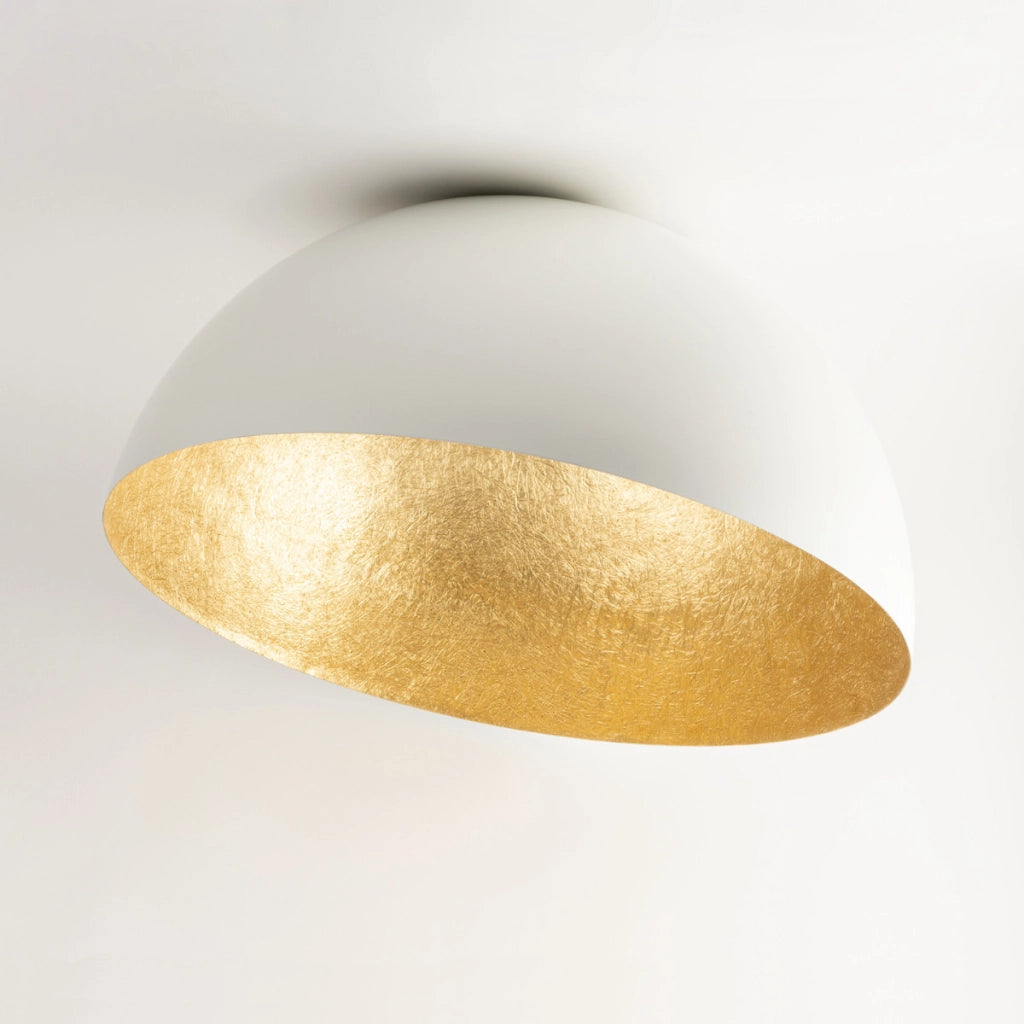 Plafoniera Sigma Sfera bianco oro 35cm 1 luce E27 15W