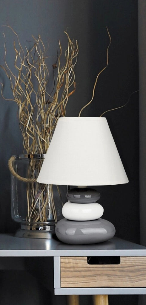 Lampada da comodino con paralume Salem bianca E14 Rabalux 4948