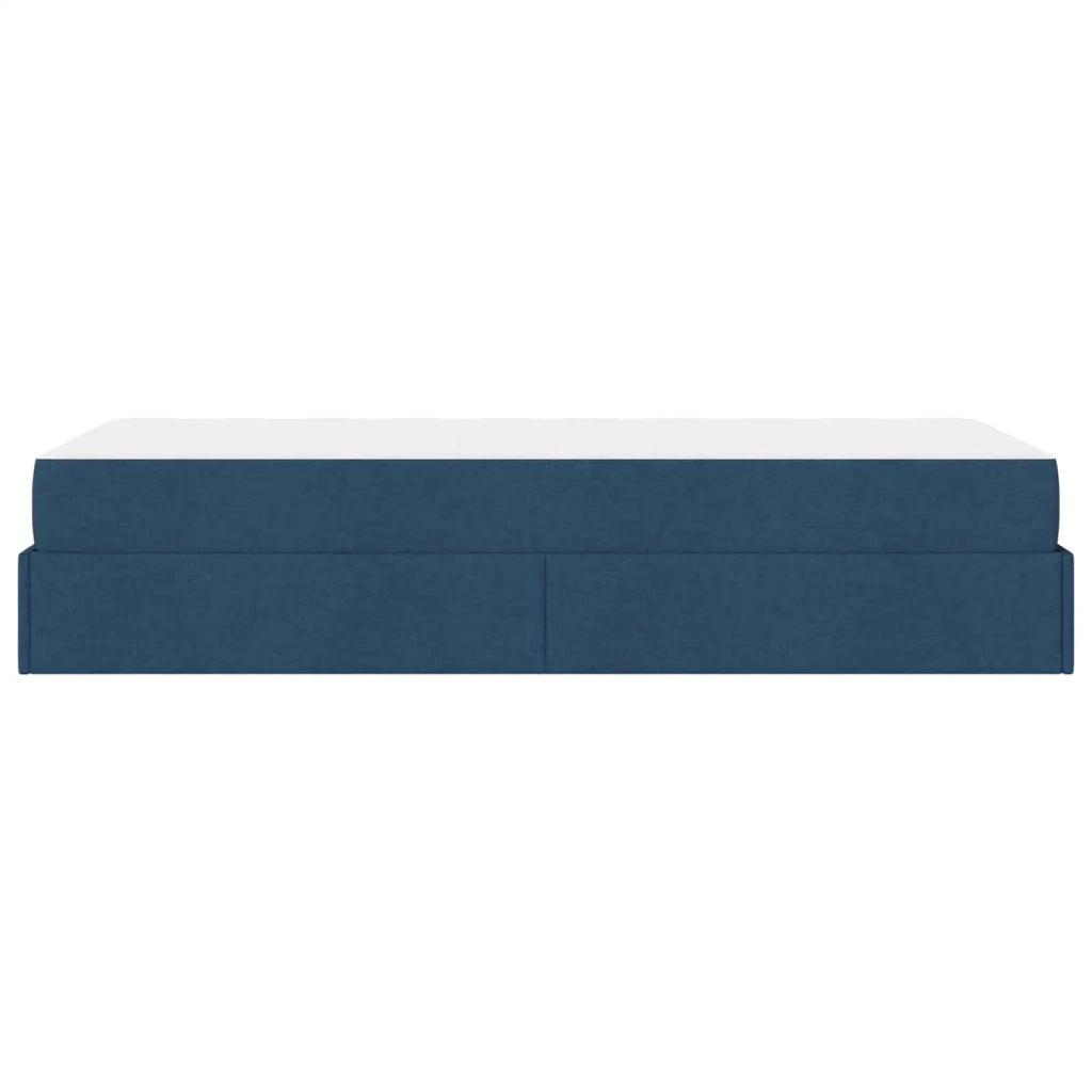 Letto singolo | Letto per adulti | Struttura letto con materasso 2 pcs Blu Tessuto
