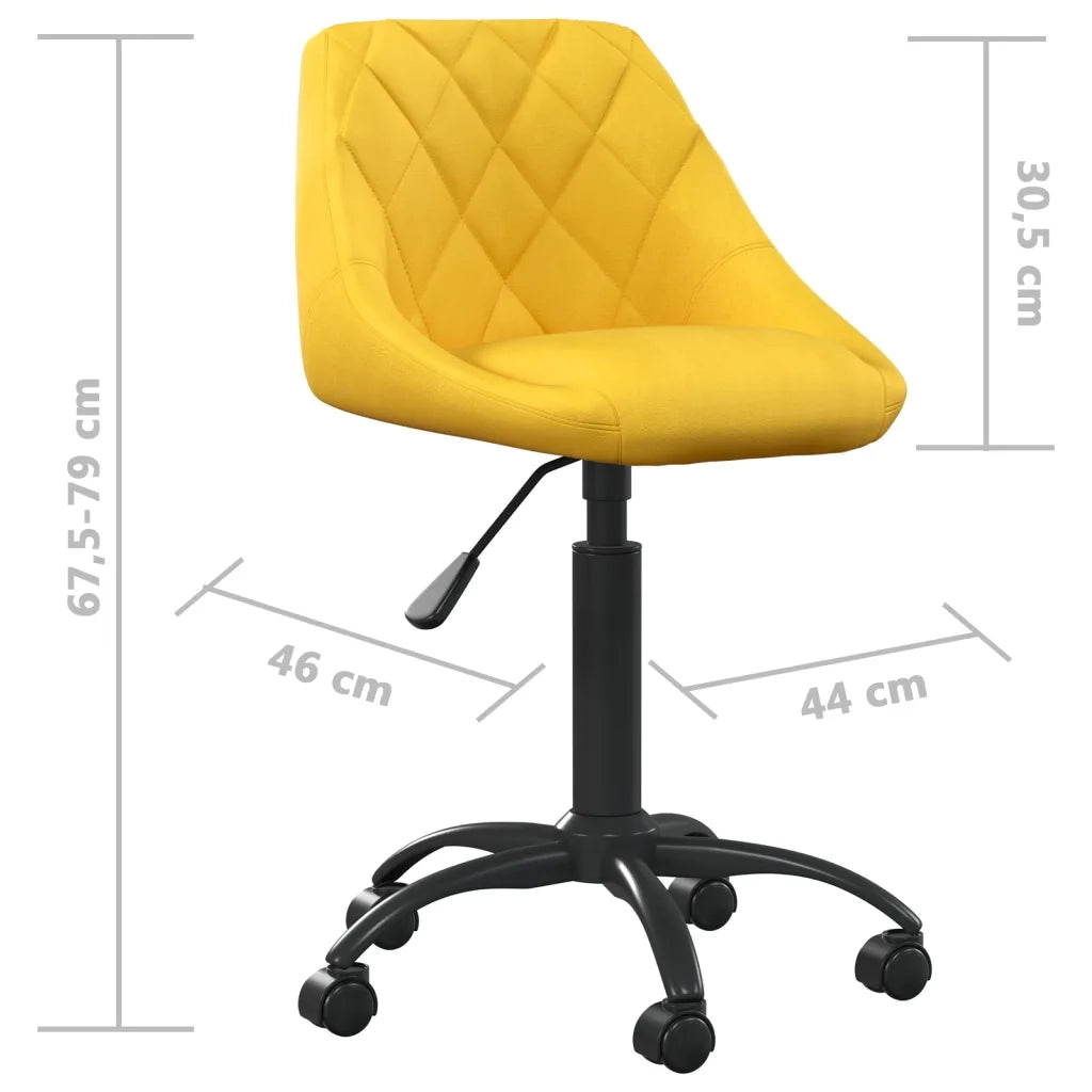 Sedia da Pranzo Giallo Senape in Velluto 335367