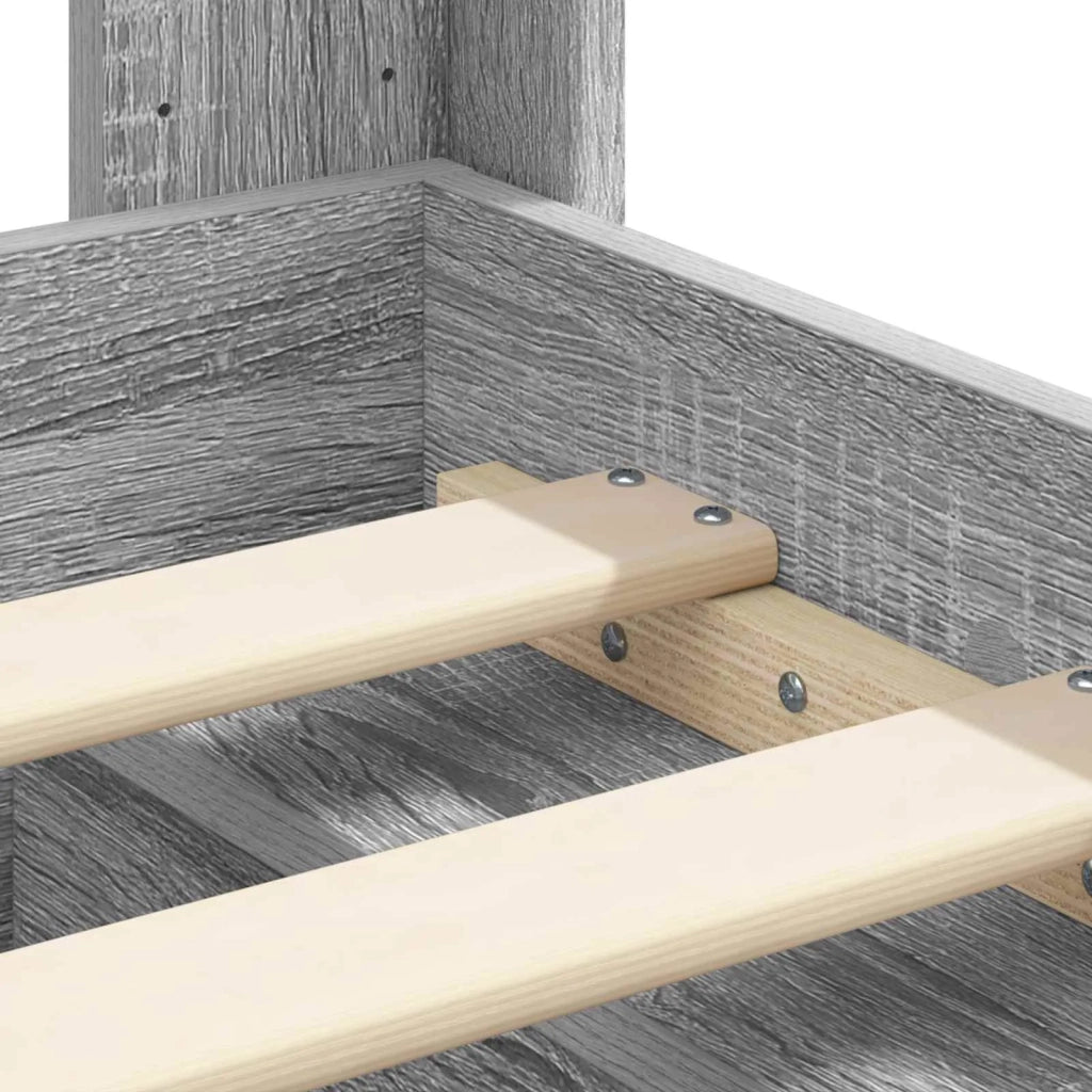 Struttura del letto con stoccaggio e testata Sonoma grigio 3414496