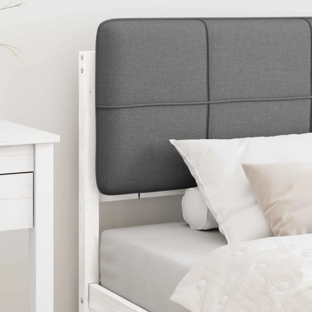 Letto con Testiera Rivestita-Struttura Letto con Testiera Grigio chiaro 90 x 190 cm 432276