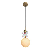 Lampada sospesa Astronauta bianco oro E27 60W Milagro
