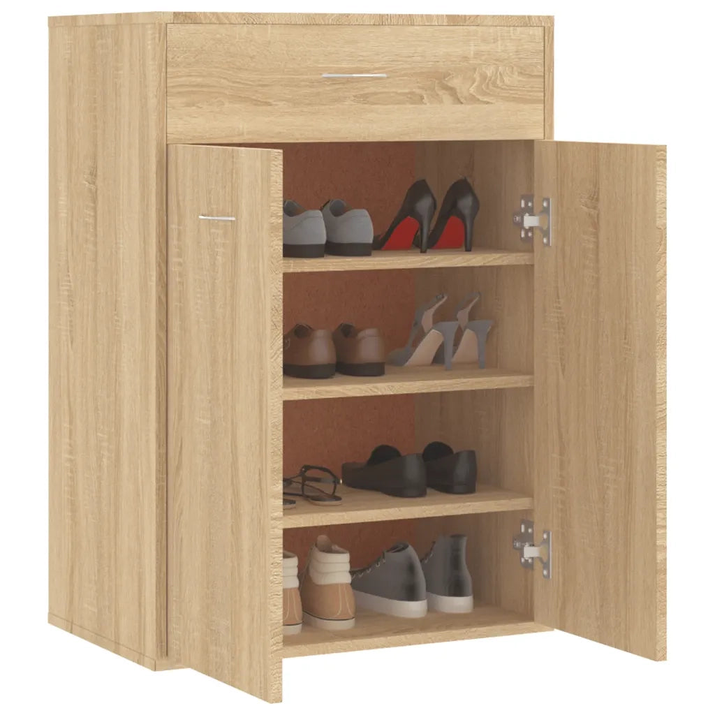 Scarpiera Rovere Sonoma 60x35x84 cm in Legno Multistrato 801074