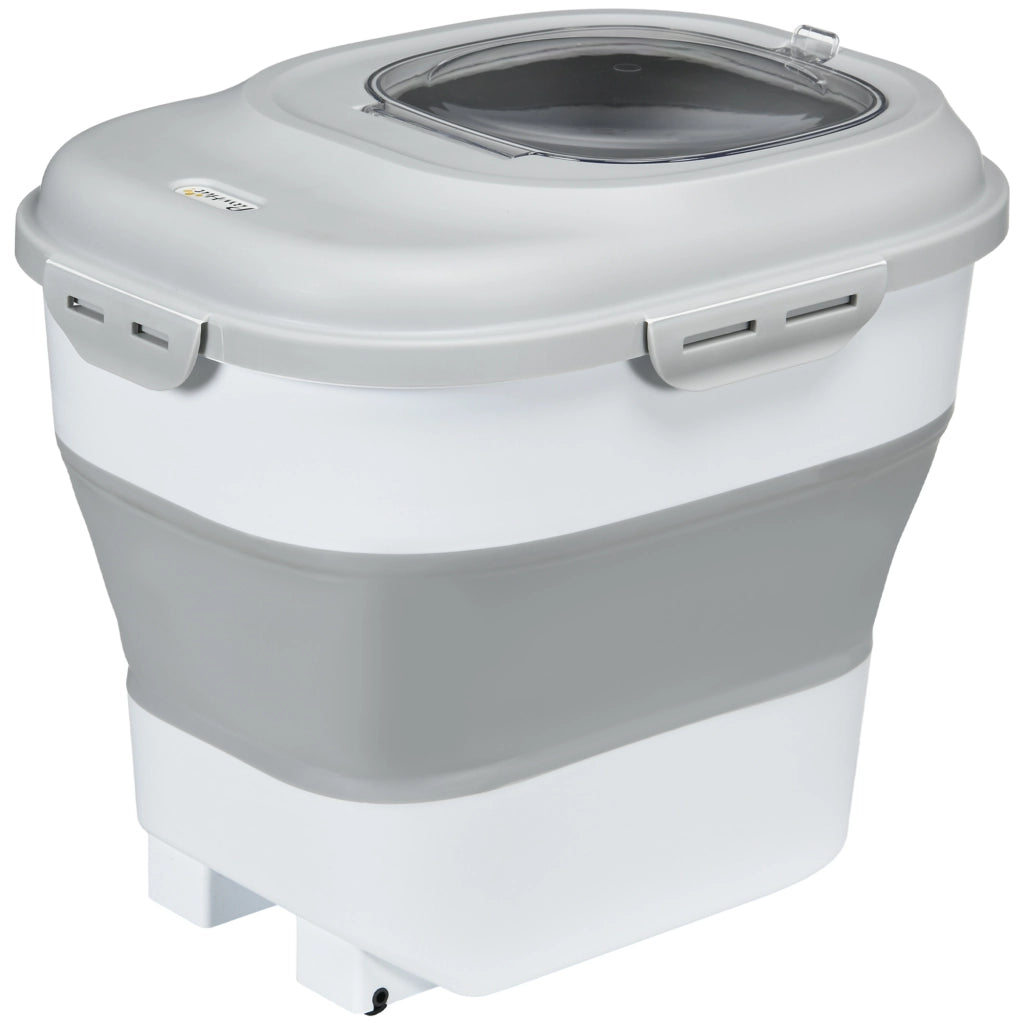 Contenitore per Cibo Secco Pieghevole ¨C Xylo ¨C 25kg, 44x32x37cm, Grigio