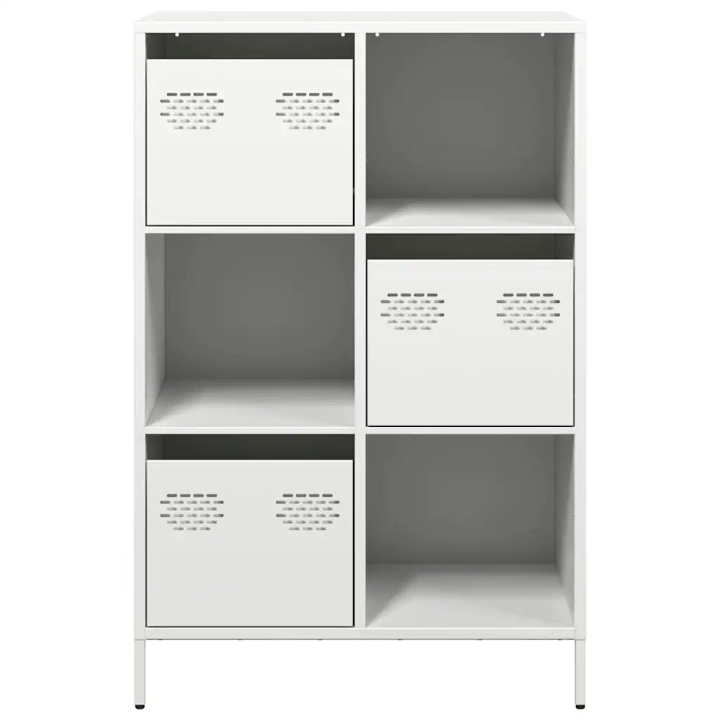 Credenza-Buffet-Armadio da cucina Bianca 68x39x103,5 cm in Acciaio 146391