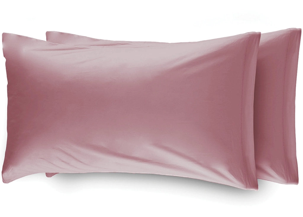 Coppia Federe Per Camper Roulotte Con Patella 100% Cotone Tinta Unita - Federe - Rosa