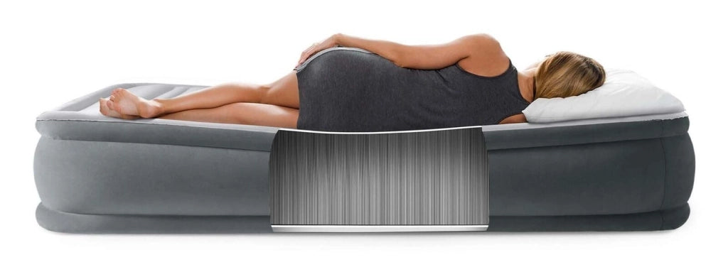 Intex 67770ND Materasso Dura-Beam Comfort Plush Matrimoniale con Pompa Elettrica Incorporata 152x203x33 cm Versione 2023