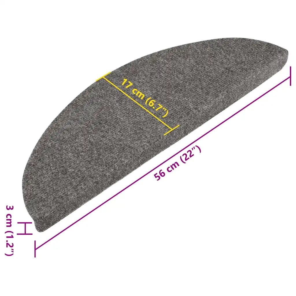 Tappetini Autoadesivi per Scale 10 pz | Gradini per Scale Grigi 56x17x3 cm