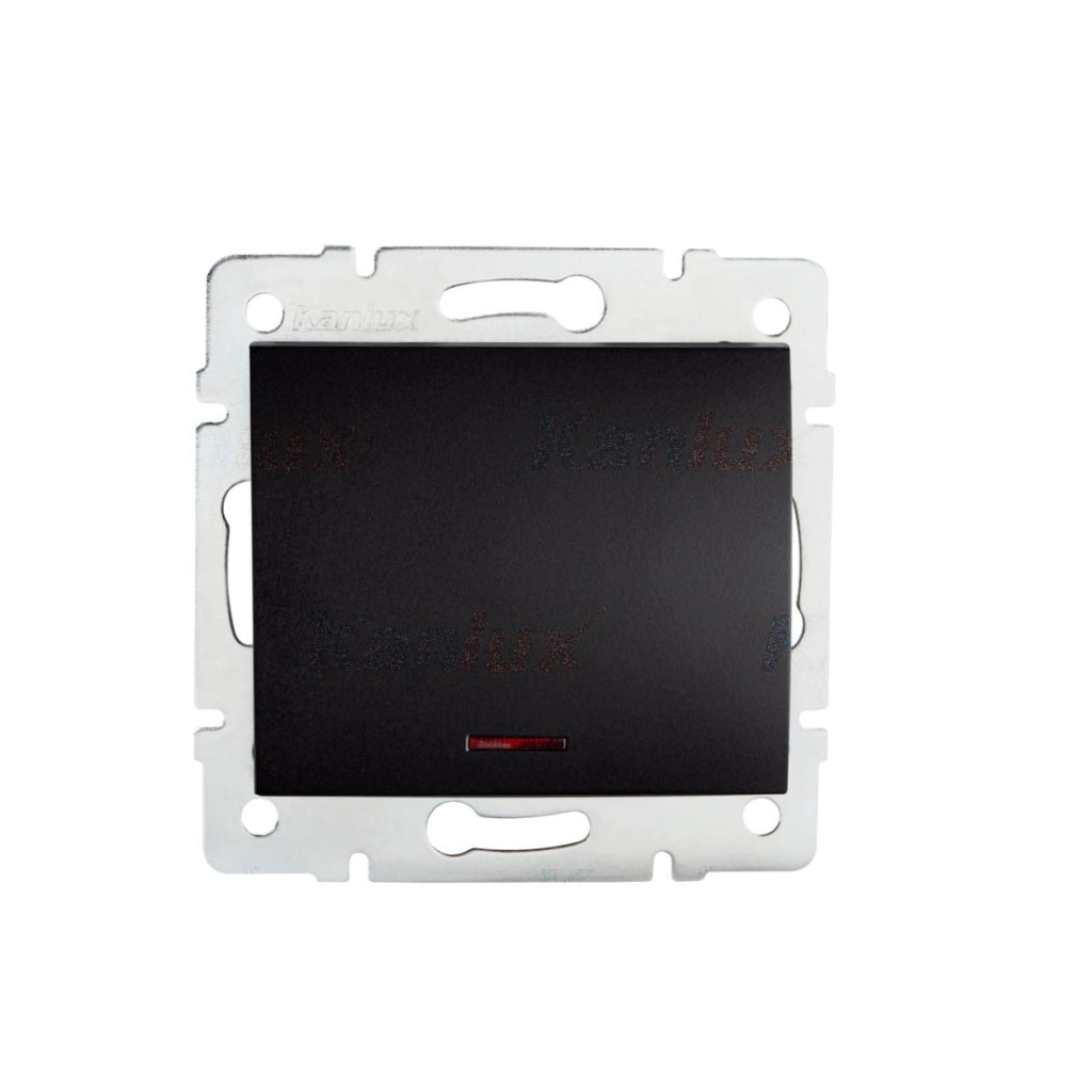 Kanlux LOGI interruttore 1 polo LED nero opaco 33622