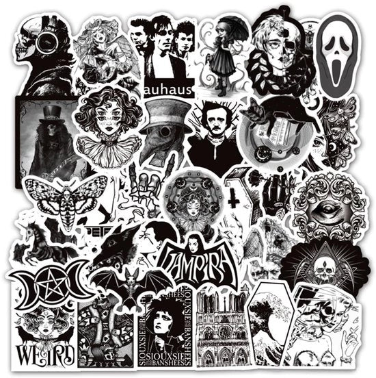 Sticker acqua-resistente 50 pezzi - Sticker PVC decorativo - Decalcomanie graffiti decorativa - Sticker per scrapbooking - Facili da rimuovere - Sticker decorativi