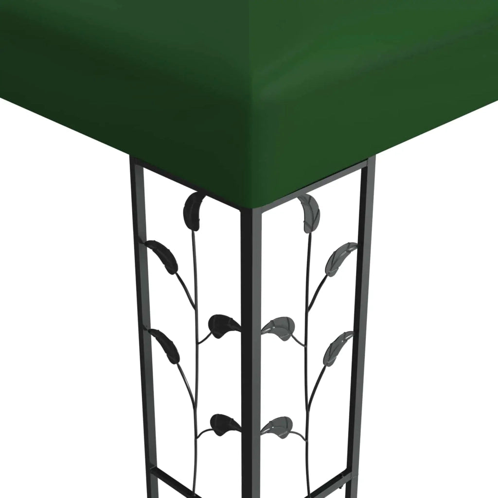 Gazebo 3 x 3 x 2,68 m Verde Poliestere e Acciaio 42030526