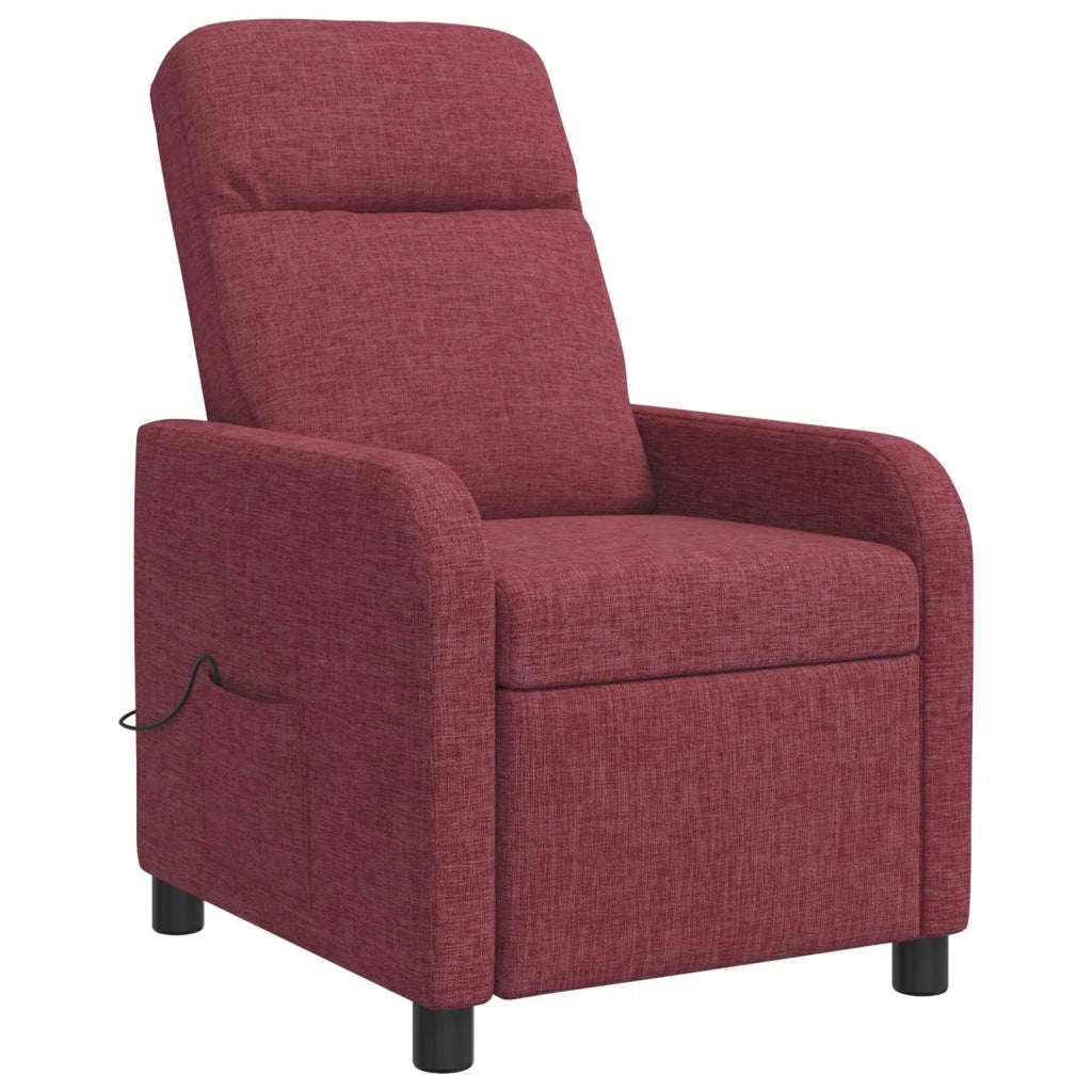 Divano Sedia-Poltrona Massaggiante Rosso Vino Tessuto 591529