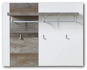 Capocapello in legno con design a dritto in stile moderno - hanger per cappelli e muro affidabile per giacche e borse - 90 x 70 x 29 cm (L/A/P)