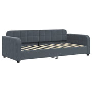 Letto singolo | Letto per adulti | Letto da Giorno Grigio Scuro 90x190 cm in Velluto
