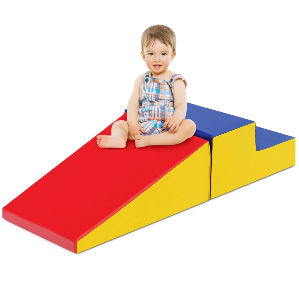 Set attivit¨¤ per arrampicarsi e gattonare, Gradini in schiuma morbida e rampa giocattolo per arrampicarsi, Colorato