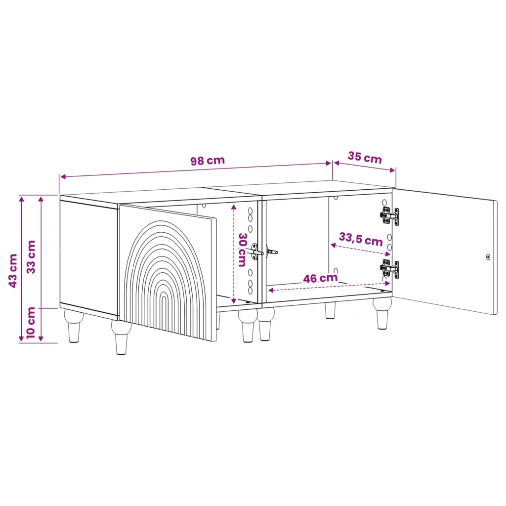 Mobile TV Bianco Legno ingegnerizzato 896235
