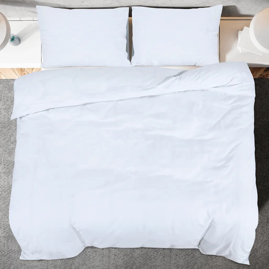 Set Copripiumino Bianco 155x220 cm in Cotone CFW1411323