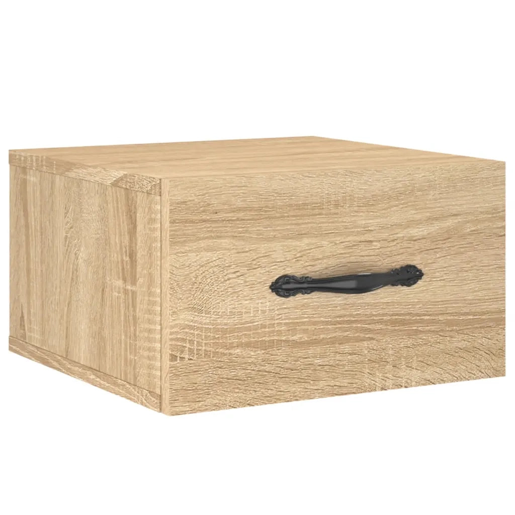 Comodino | Armadio da Notte | Mobiletto da notte a Muro Rovere Sonoma 35x35x20 cm