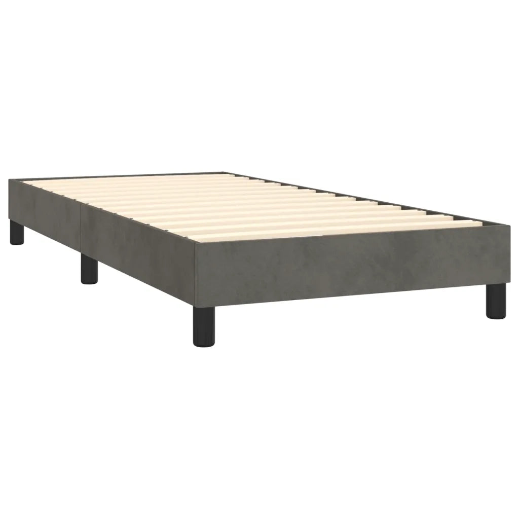 Letto a Molle con Materasso e LED-Struttura Letto con Materasso Grigio Scuro 100x200 cm 590957