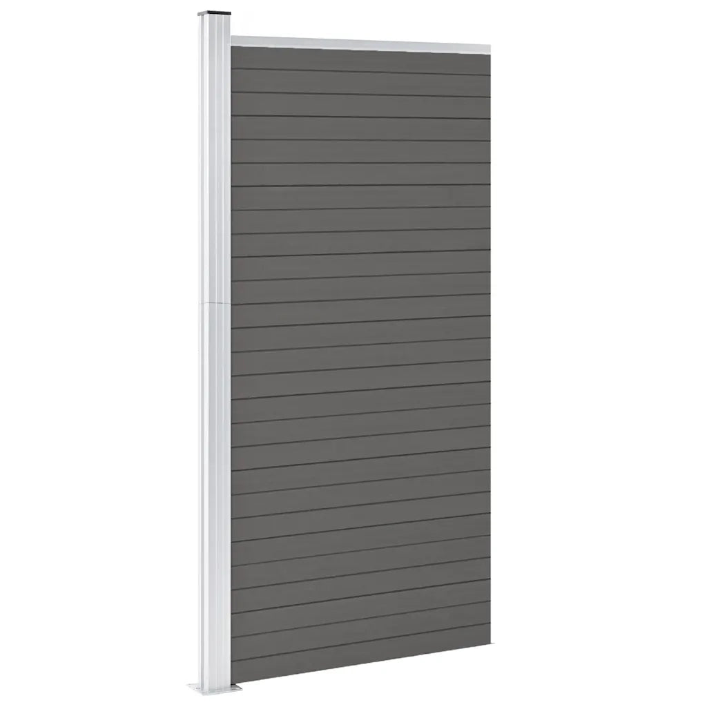 Pannello di recinzione | Recinzione da Giardino in WPC 95x186 cm Grigio
