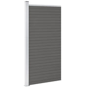 Pannello di recinzione | Recinzione da Giardino in WPC 95x186 cm Grigio