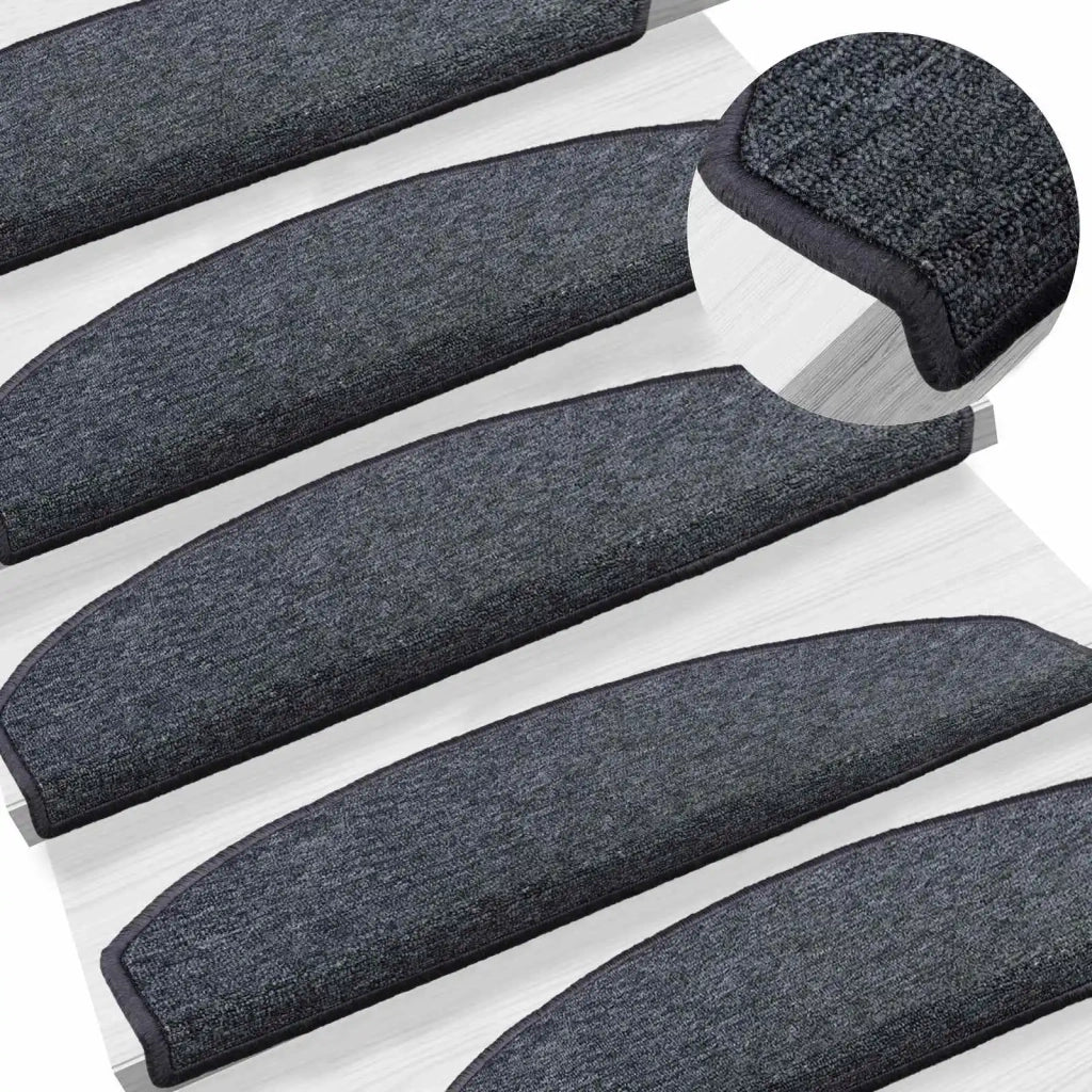 Tappetini per scale autoadesivi 15 pcs Grigio scuro e blu 42038645