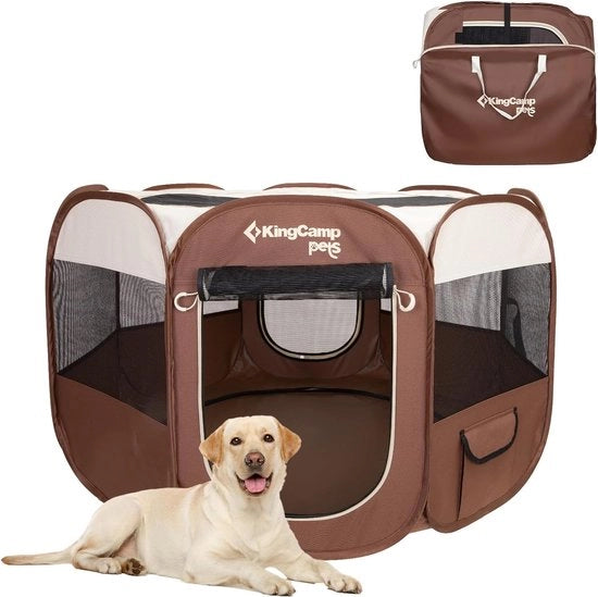 Porta cani, gabbia per animali, portatile per cani, gatti, cuccioli, per uso interno ed esterno in casa con borsa da trasporto e chiusura, kaki, M