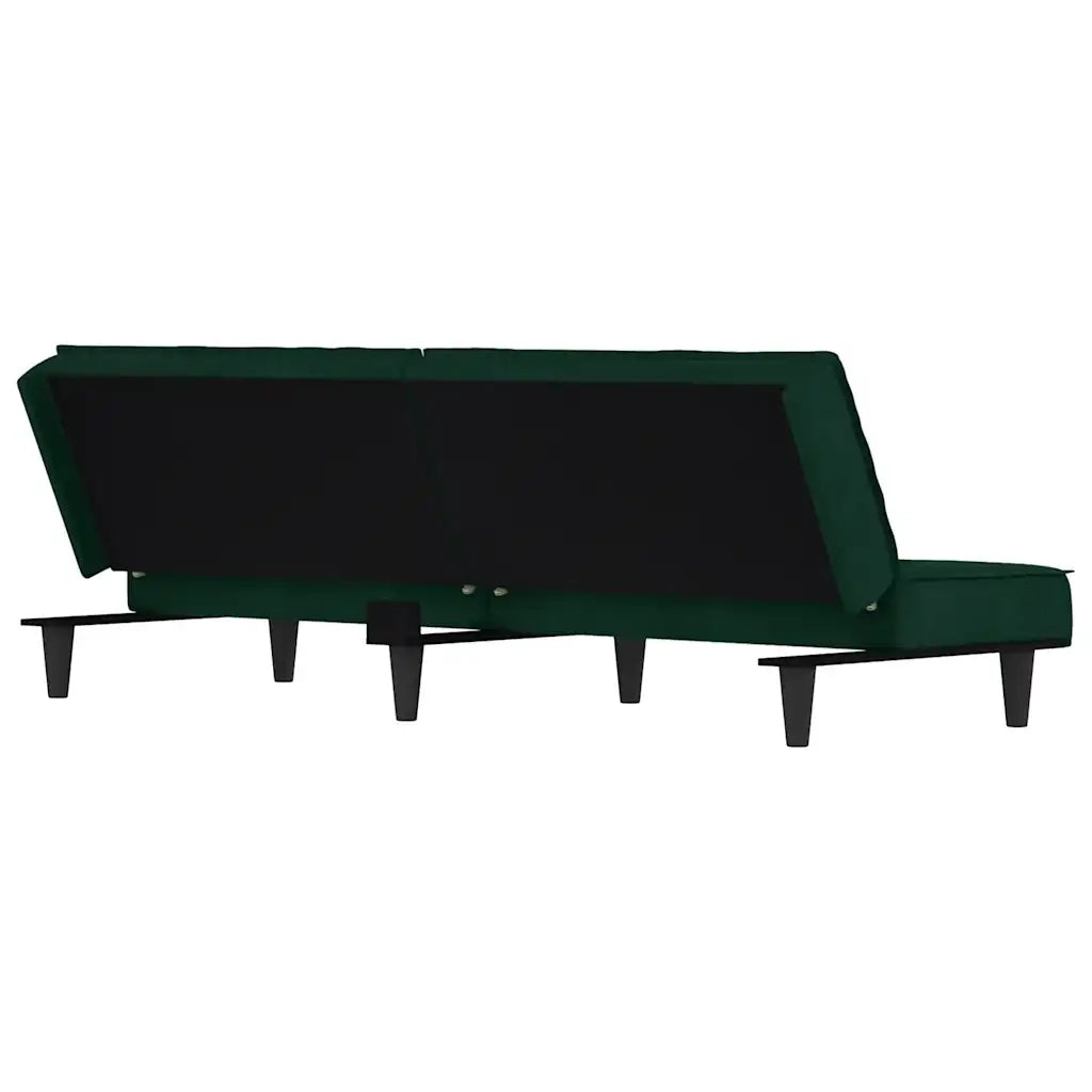 Divano Letto Verde Scuro in Velluto 351909