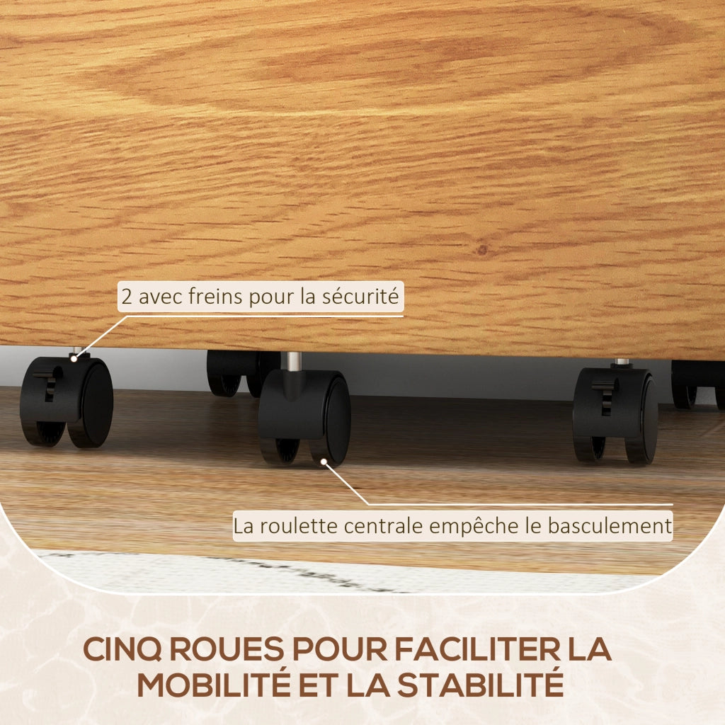 Cassettiera ufficio mobile 2 cassetti con serratura e barre per cartelle sospese ¨C Xylo ¨C 42x40x60 cm