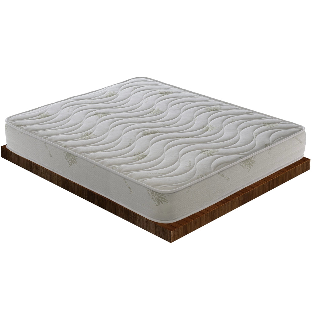 Materasso Piazza e Mezza 120x190 Alto 25 cm - Aloe Vera – Ortopedico – Alta densità – Onda Massaggiante - Massimo Comfort