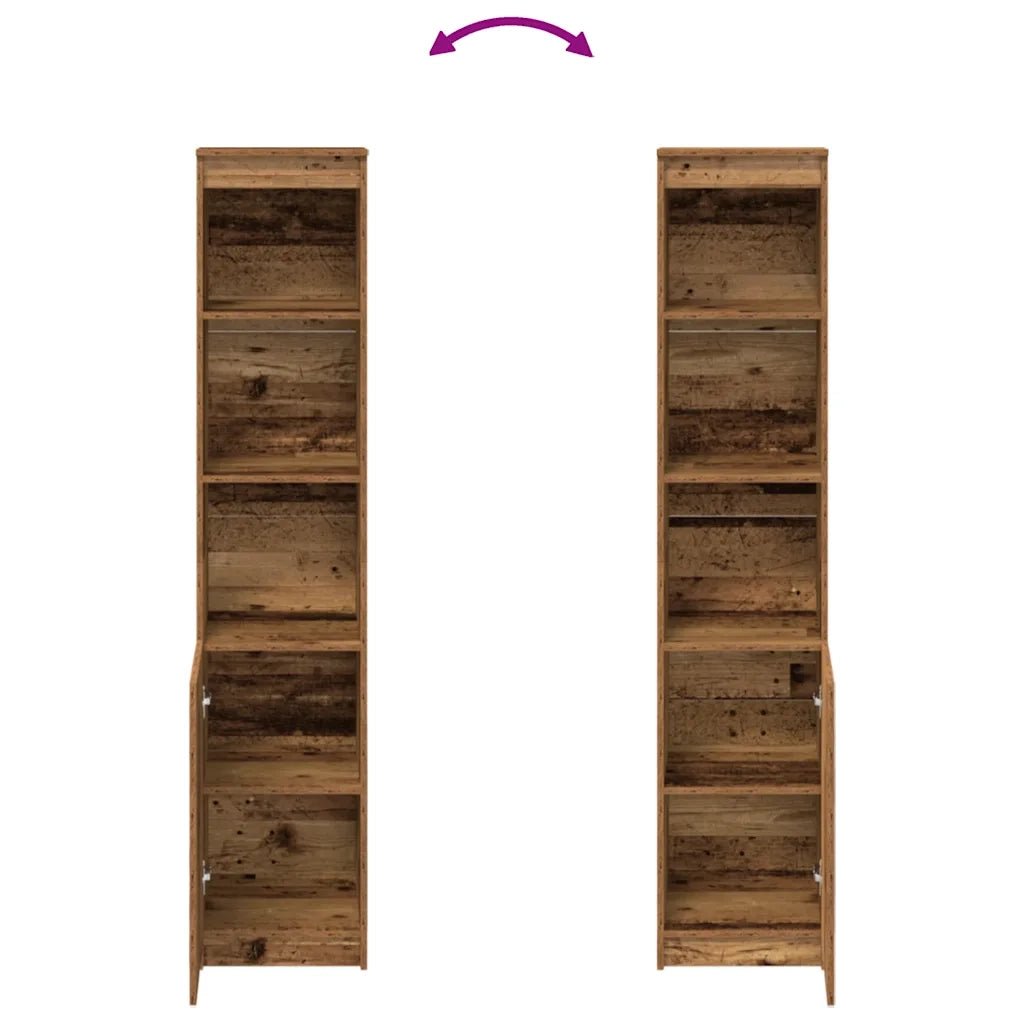 Credenza Legno Antico 37,5x35x180 cm in Truciolato 861677