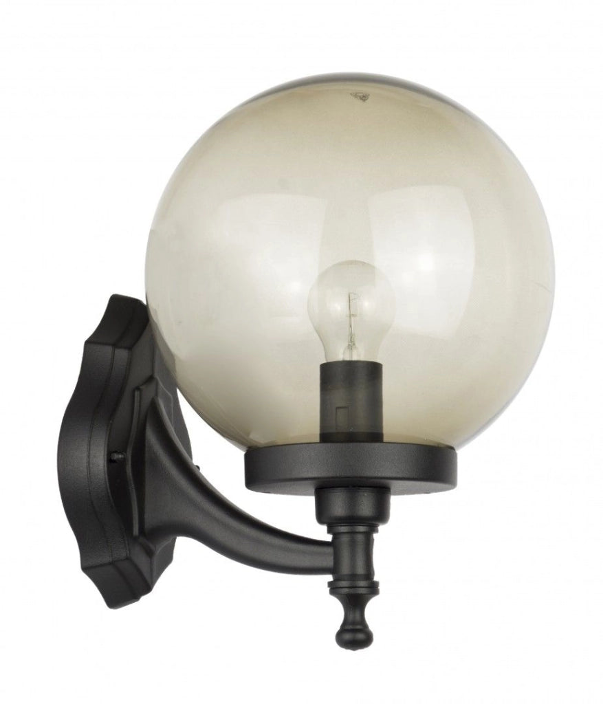 Applique da esterno sfera 25cm nera E27 IP43 SU-MA