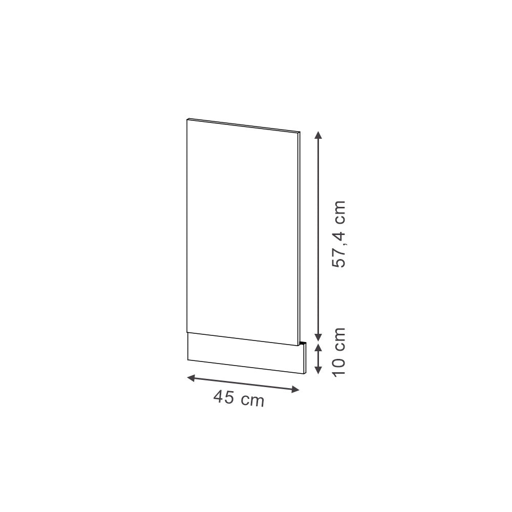 Vicco Pannello frontale Nero a righe 45 cm , PL Rovere