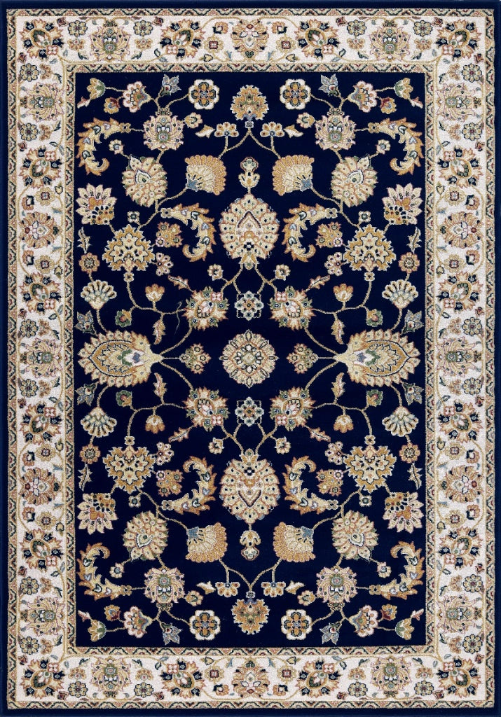 Tappeto BABIL cm.80x240 disegno classico orientale colore blu e crema