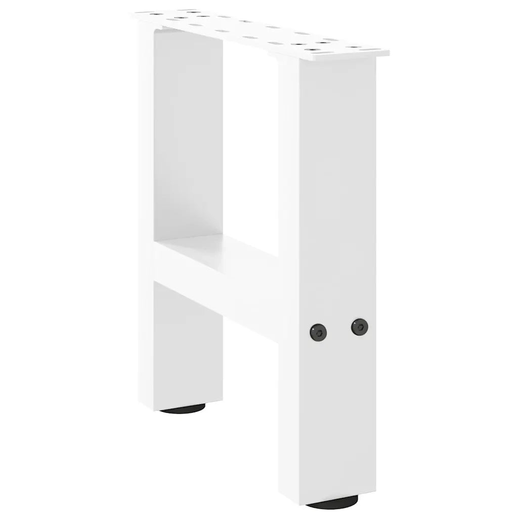 Gambe per Tavolino da Caff¨¨ Bianche 2 pz | Piede del tavolo 30x(30-31) cm Acciaio