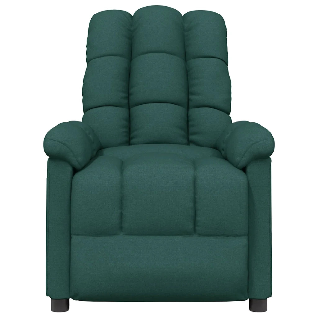 Poltrona Massaggiante Reclinabile Verde Scuro in Tessuto cod mxl 39196