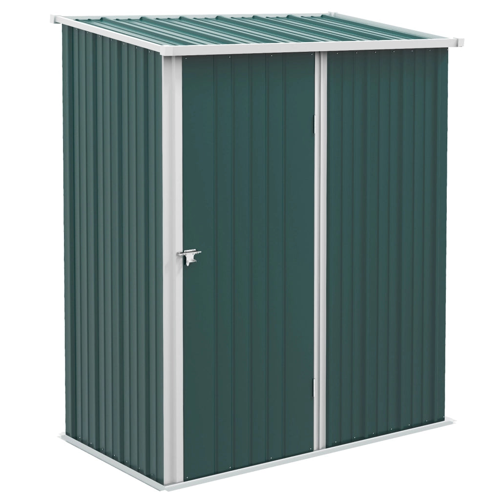 Casetta da Giardino in Acciaio ¨C Xylo ¨C Verde, 161.5x94.5x196cm, Porta Attrezzi con Catenaccio