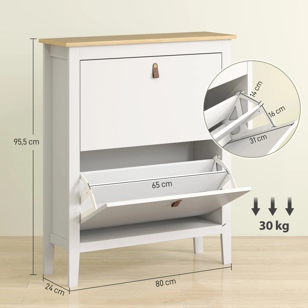 Scarpiera con cassetti e ripiani regolabili ¨C Minimal ¨C Bianco
