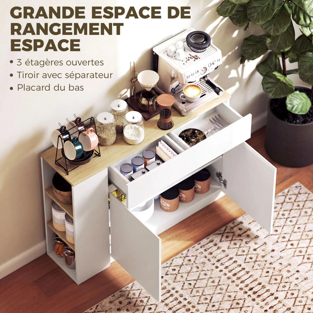 Mobile con cassetti e ante ¨C Minimal ¨C Bianco 110x29,5x82 cm