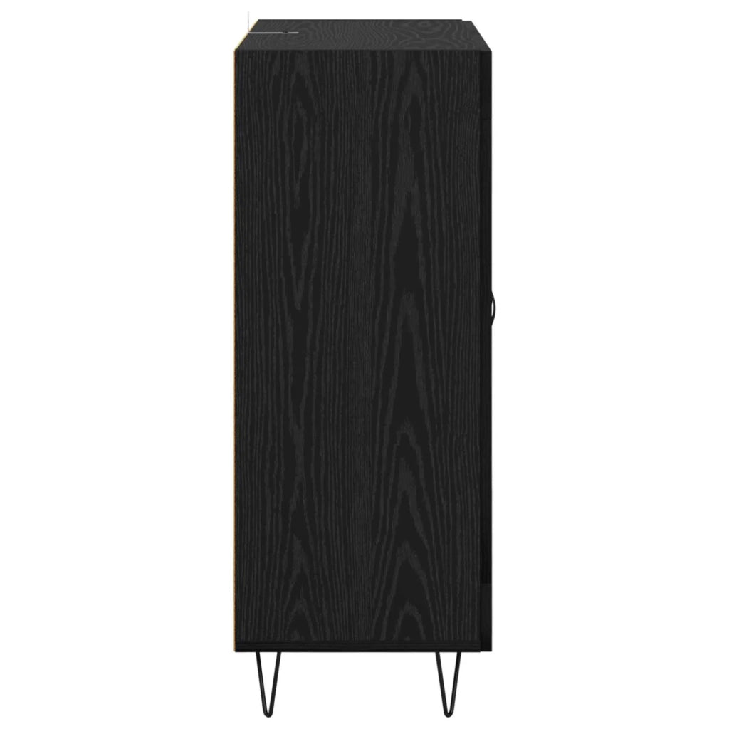 Credenza | Madia | Buffet da pranzo | Armadio da pranzo Rovere Nero 69,5 x 34 x 90 cm