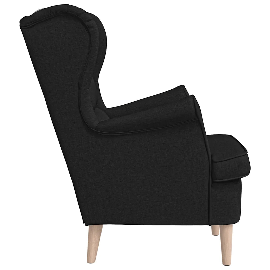 Poltrona | Sedia Relax Nera 74x84x100 cm in Tessuto