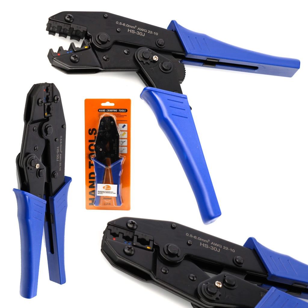 Pinza Crimpatrice per Terminali Elettrici 0,5-6 mm – Ergonomica e Precisa | Blocco di Sicurezza