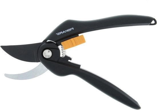 Snoeischaar per rami e ramoscelli giovani - antiscivolo - lunghezza: 20 cm - nero/arancione