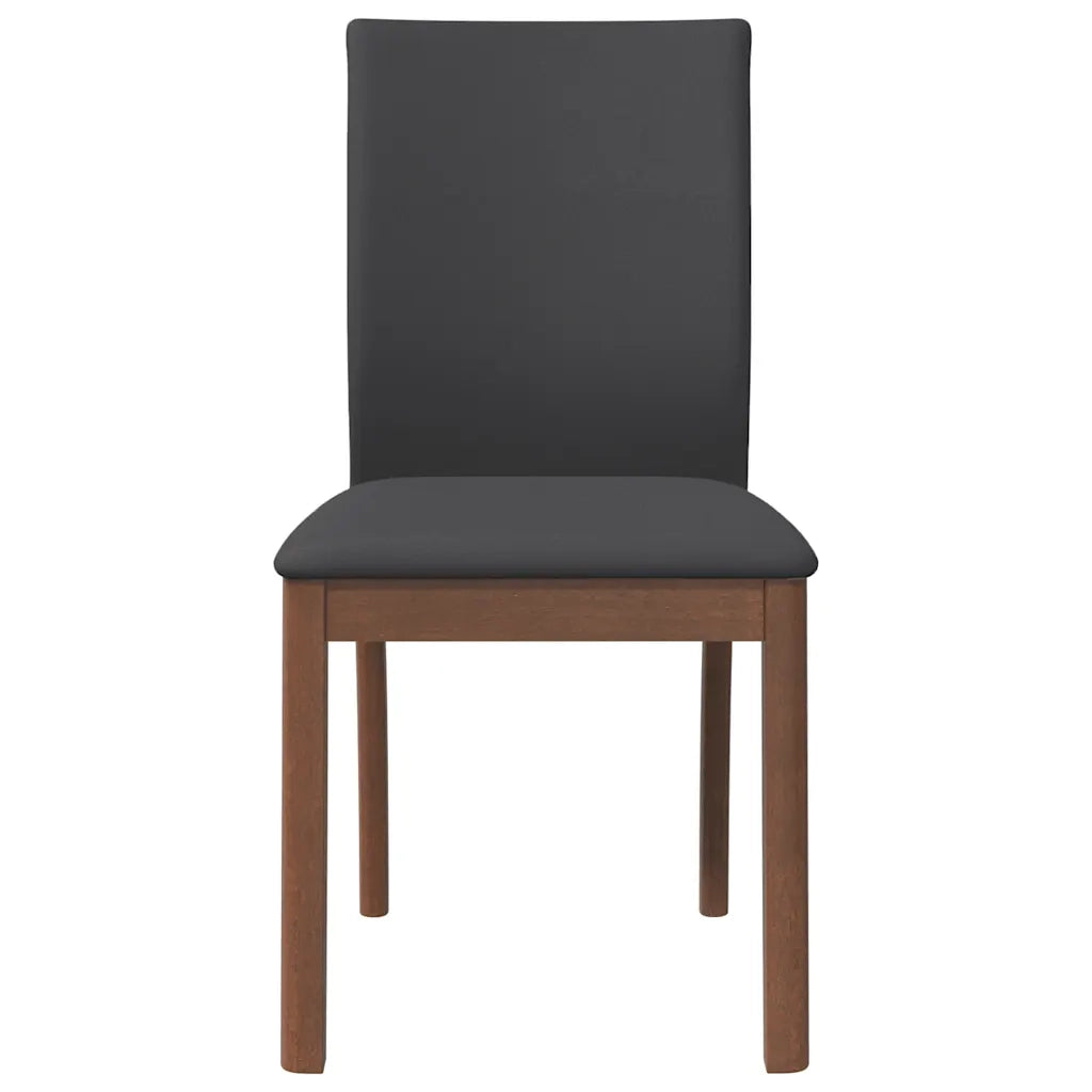 Sedie da Pranzo con Cuscini 2 pz | Sedie da cucina Marrone Legno Massello di Hevea