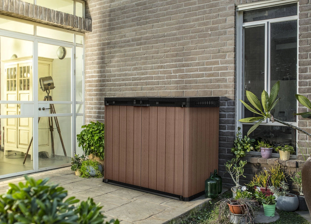 Baule da Esterno Keter Darwin Store-it-Out 140x80x120 cm in Evothech+ Marrone