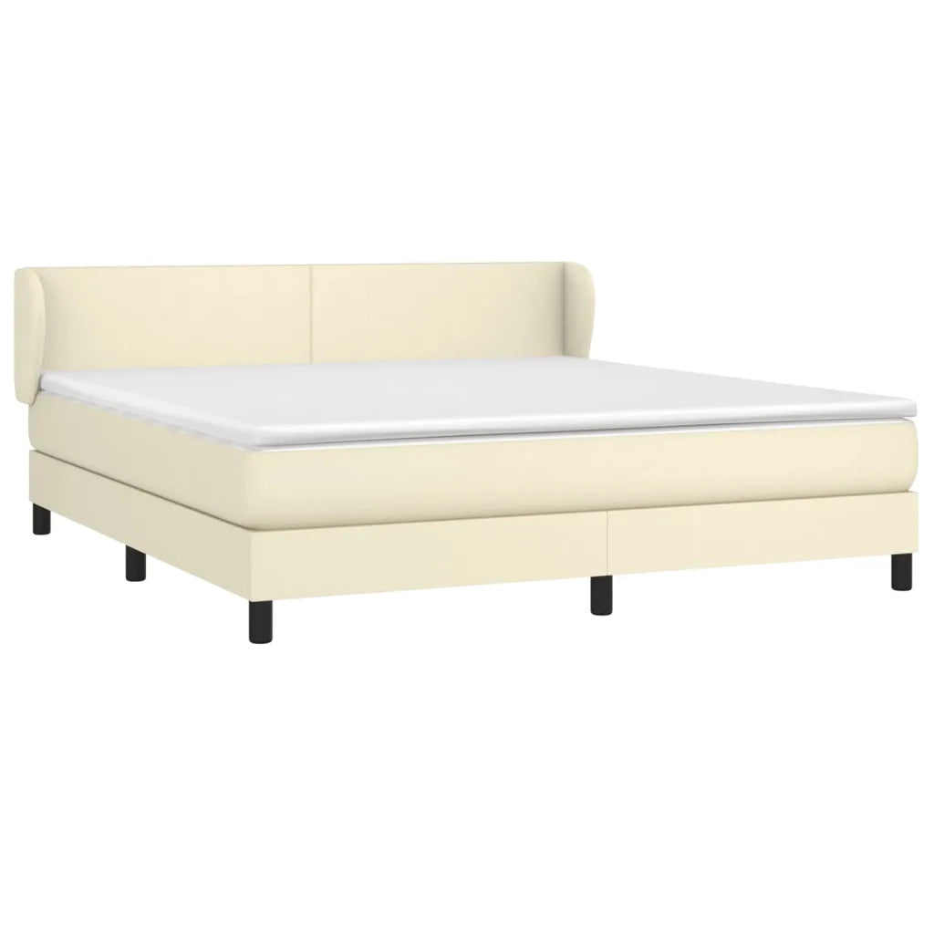 Giroletto a Molle con Materasso Crema 180x200 cm in Similpelle 3127207