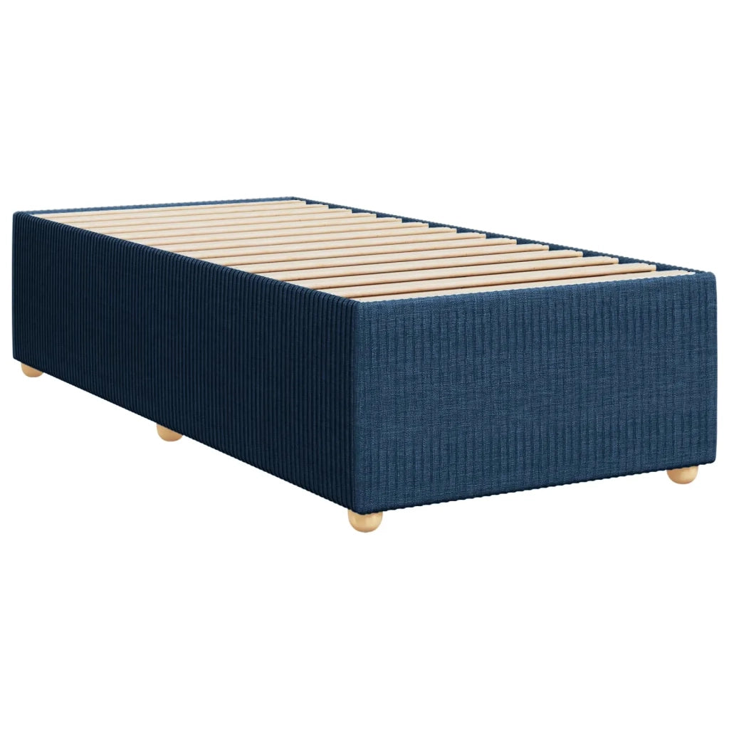 Letto Box Spring LED con Materasso Blu 90 x 200 cm Tessuto 3455782