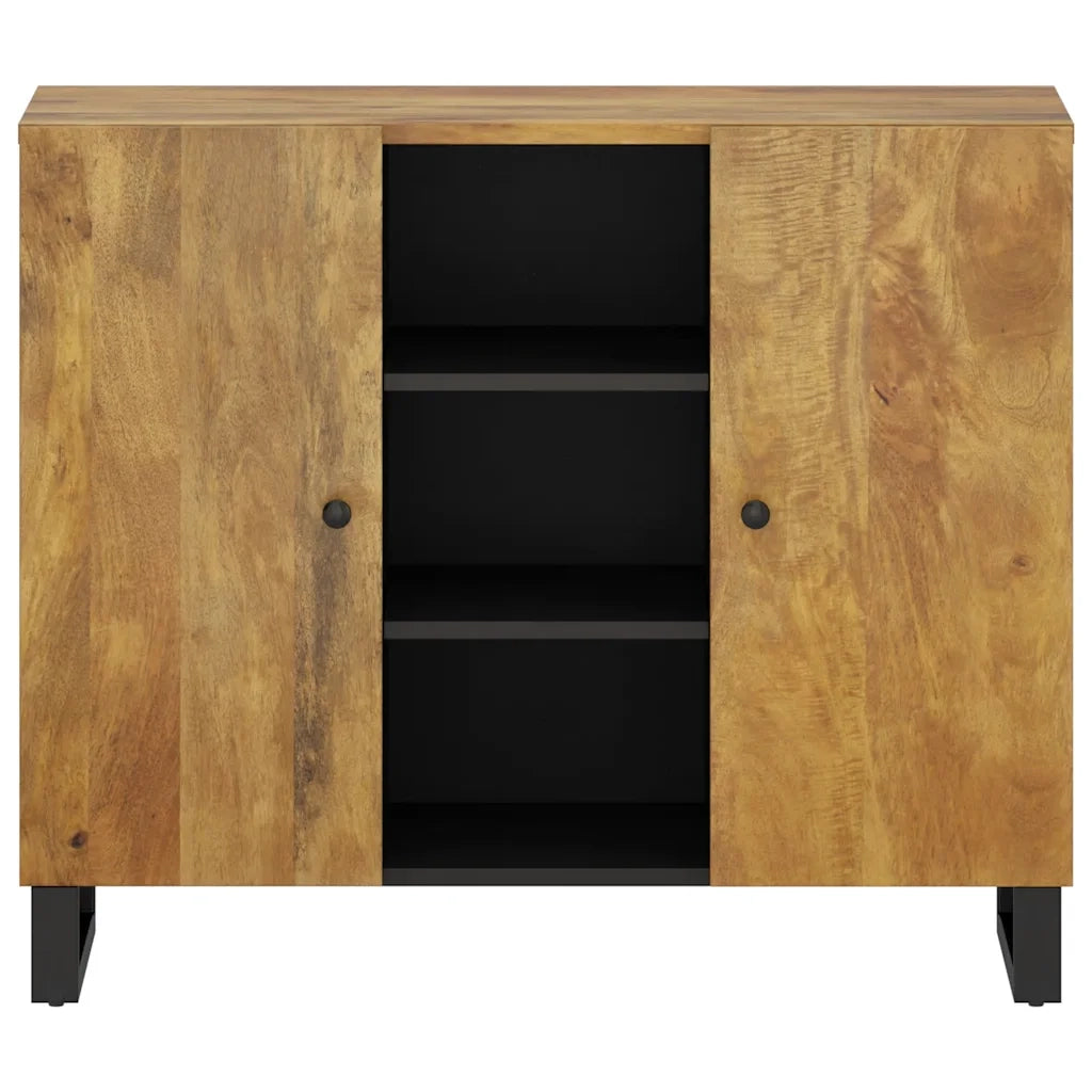 Credenza con 2 Ante-Buffet-Armadio da cucina 90x33x75 cm in Legno Massello di Mango 250843